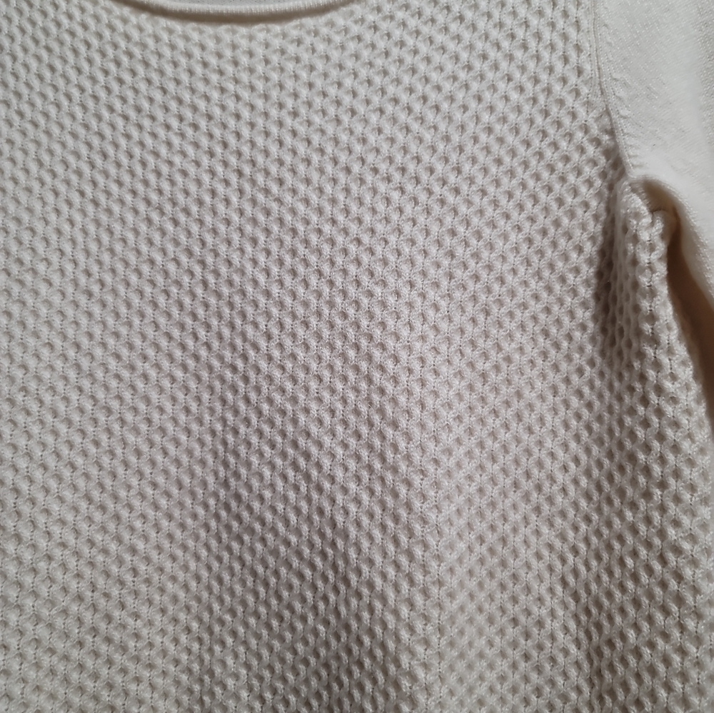 Theory Raffina Cashmere Lightweight Sweater P 00-0 Textured Cream - Picture 5 of 7